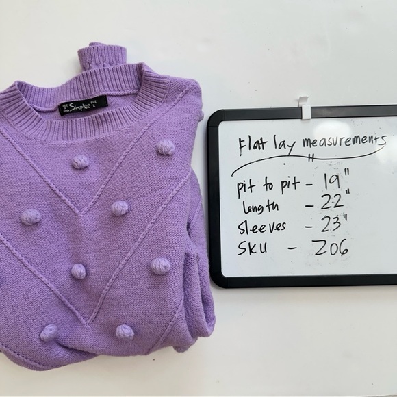 Simplee Sweater Knit Pullover Womens‎ Size Large Purple - Picture 9 of 9